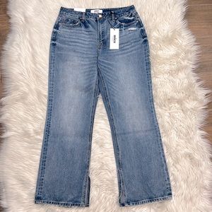 Mica Denim Relaxed Fit Jeans Super High Straight Leg NWT SZ 31